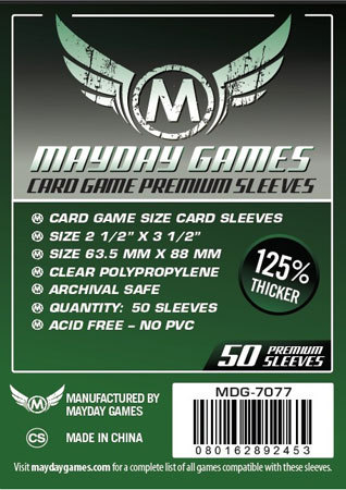 50 Premium Kartenhüllen für 63,5 x 88 mm (Mayday Games)
