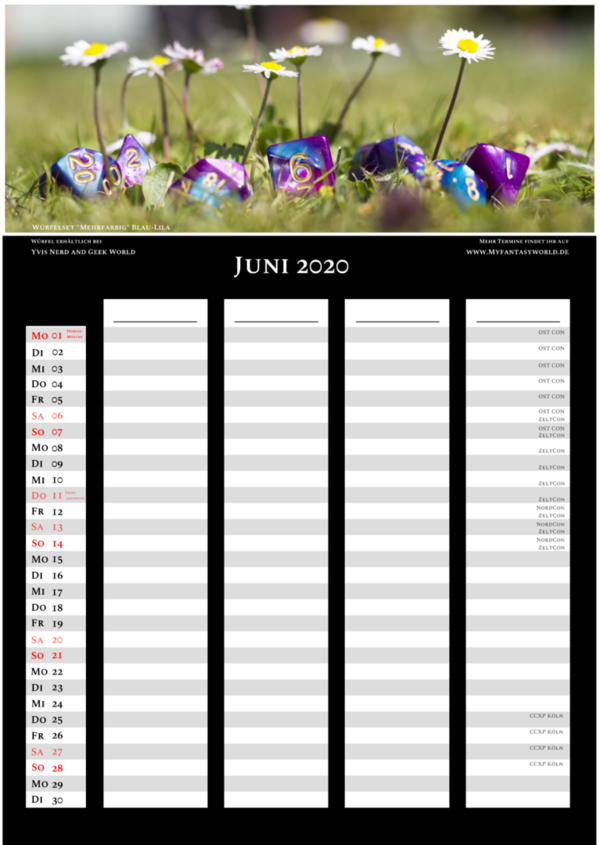Pen & Paper Convention Kalender 2020