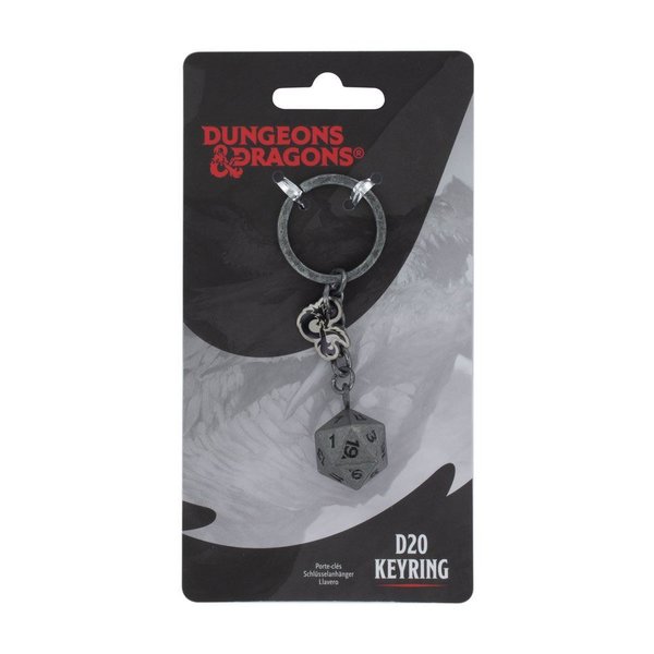 Dungeons & Dragons - Metall Schlüsselanhänger - D20