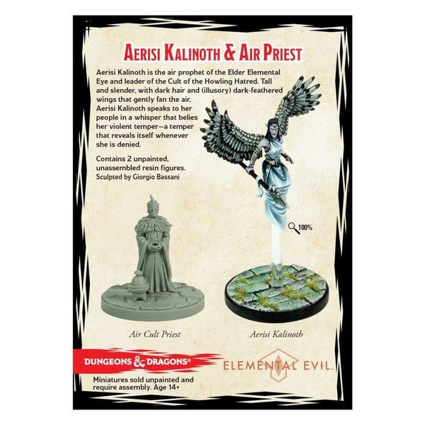 D&D - Collectors Series Miniatures (unpainted) "Aerisi Kalinoth & Air Priest"  !!PREORDER!!