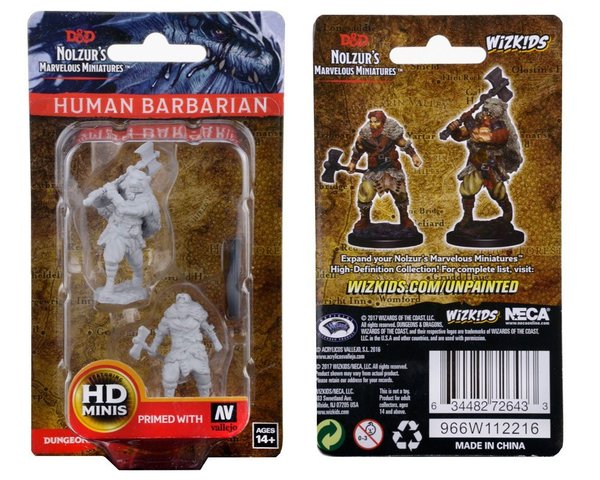 D&D -Nolzur's Marvelous Miniatures (Miniaturen, unbemalt) "Human Male Barbarian"