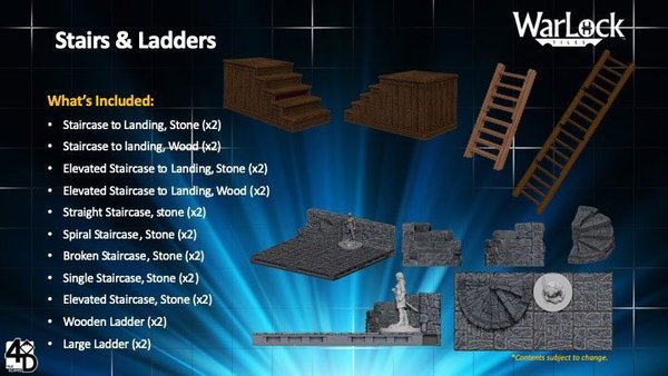 WarLock Tiles: Accessory - Stairs & Ladders !VORBESTELLUNG!!