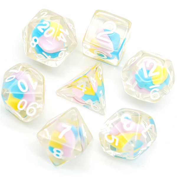 Diceset "Cotton Candy" Pink-Blue-Yellow