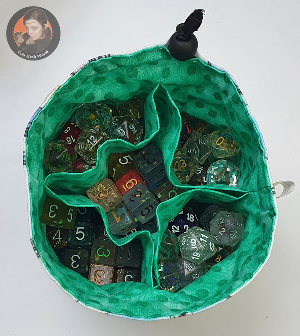 Dicebag with Pockets "Dragon Fortress"
