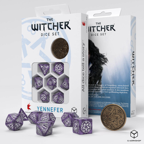 Würfelset "The Witcher Dice Set" Yennefer - Lilac and Gooseberries