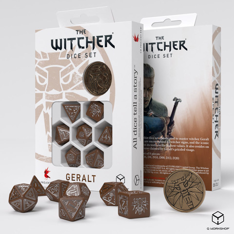 Würfelset "The Witcher Dice Set" Geralt - The Roach's companion
