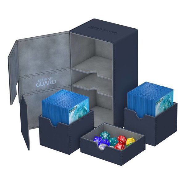 Ultimate Guard Twin Flip´n´Tray Deck Case 200+ Standardgröße XenoSkin (Blau)