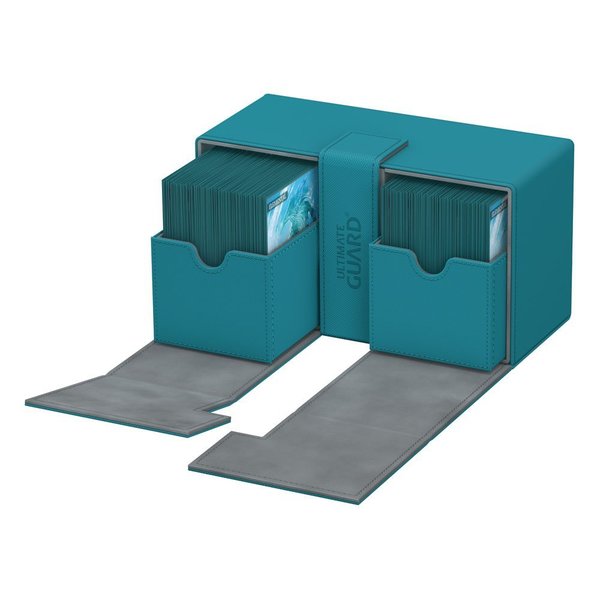 Ultimate Guard Twin Flip´n´Tray Deck Case 200+ Standardgröße XenoSkin (Petrolblau)