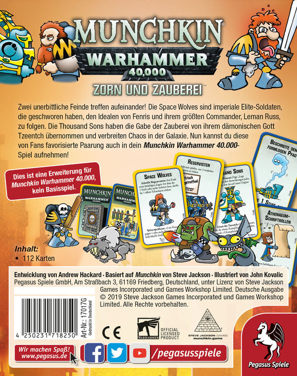 Munchkin Warhammer 40.000: Zorn und Zauberei [Erweiterung]