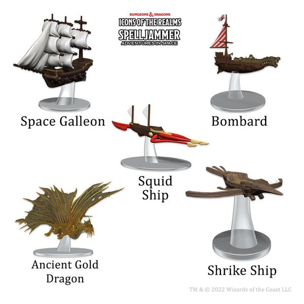 Icons of the Realm  - Spelljammer - Minis (vorbemalt) Ship Scale - Welcome to Wildspace