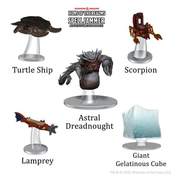 Icons of the Realm  - Spelljammer - Minis (vorbemalt) Ship Scale -  Attacks from Deep Space