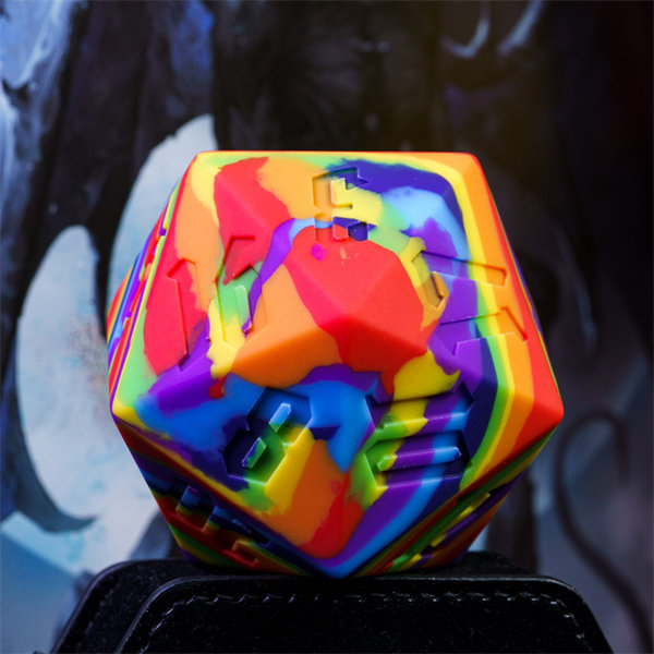 Silikon-Würfel (55 mm) regenbogen