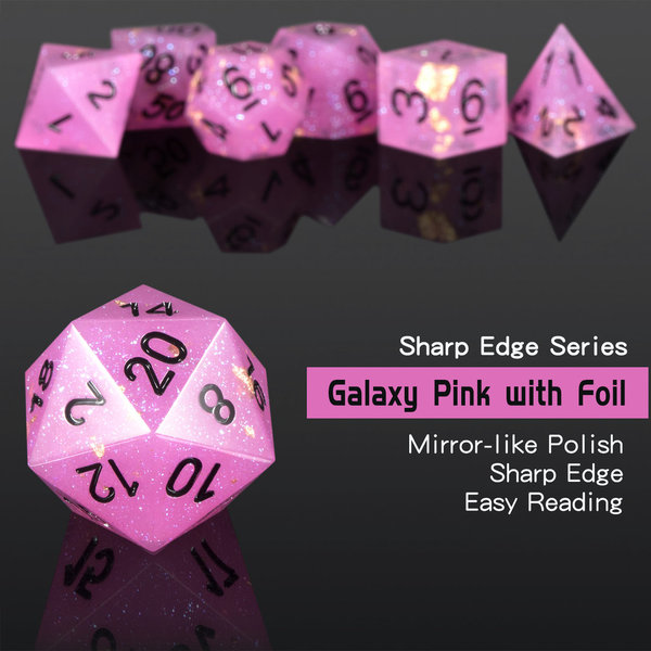 Würfelset "Sharp Edge" Pink Galaxy